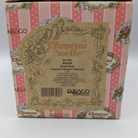 Chapeau Noelle by Lucy Rigg Diane Bride Bear Figurine 1993, Limited Edition - Picture 8 of 11